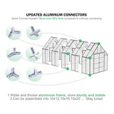 [10X20FT] Extra-Large Heavy-Duty Outdoor Backyard Greenhouse With Adjustable Roof Vents, 4MM (SAK59482)