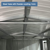 [10X20FT] Alora Heavy-Duty Multipurpose Outdoor All-Weather Utility Garage Storage Shed With Air Vents (SAK74834)