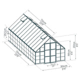 [10X24FT] Premium Heavy-Duty Polycarbonate Walk-In Greenhouse W/ Aluminum Frame & Built-In Gutter System (SAK58472)