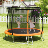 12FT Outdoor Trampoline Heavy-Duty Recreational Trampoline with Safety Enclosure Net
