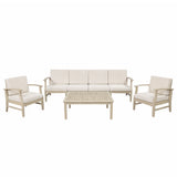 Perla Patio Conversation Set with Sofa, Club Chairs, and Coffee Table