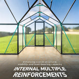 [12X12FT] Premium T-Shape Polycarbonate Greenhouse With UV Protection And Aluminum Frame (SAK27460)