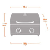 13742 | Stainless Tabletop Propane Gas Grill