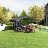 [13X26FT] Alora Heavy-Duty Weather-Resistant Outdoor Carport With Protective Film (SAK82451)