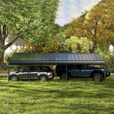 [13X26FT] Alora Heavy-Duty Weather-Resistant Outdoor Carport With Protective Film (SAK82451)