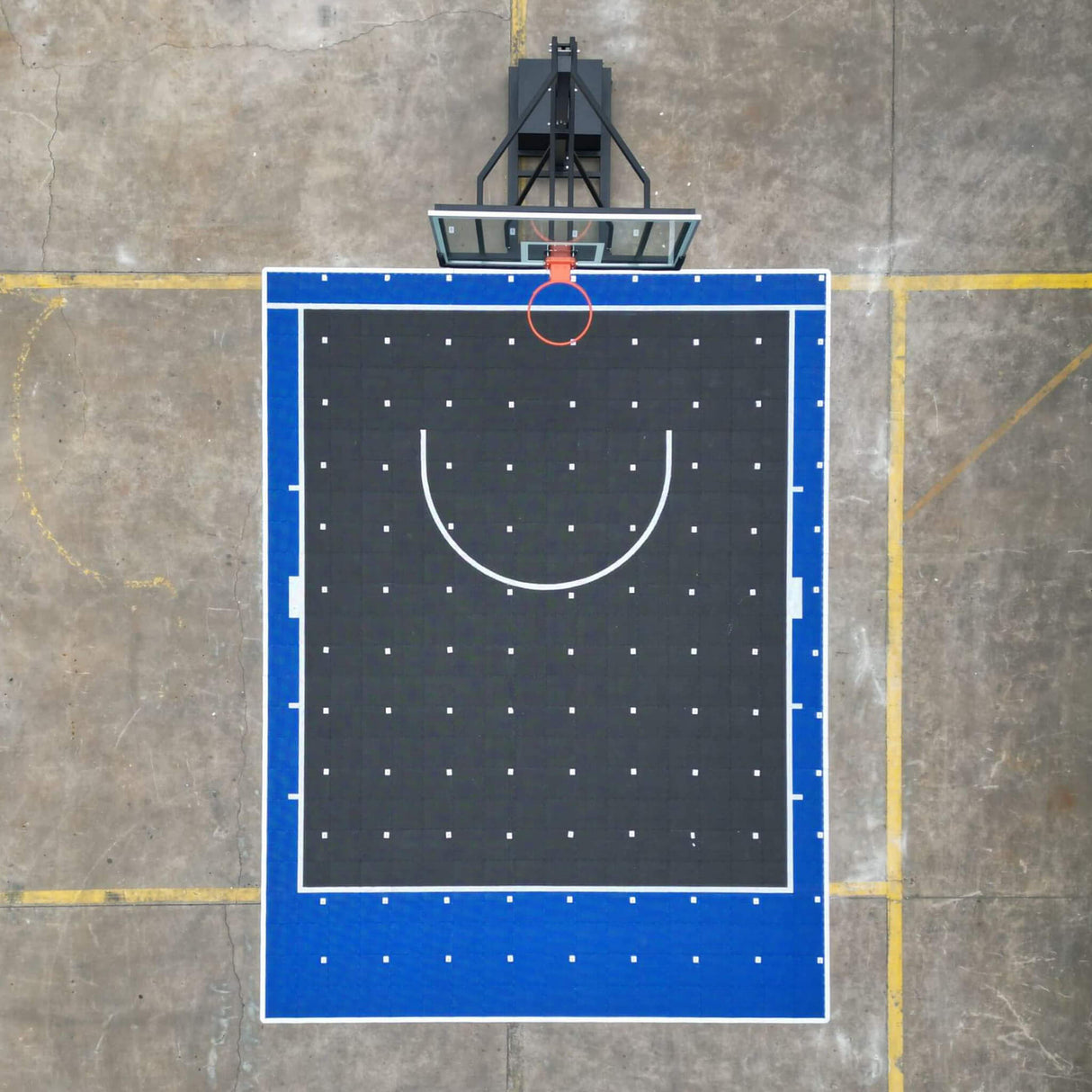 [18X24FT] Heavy-Duty Portable Adjustable Basketball Hoop With Court