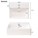Nuvia 20-Inch Modern Bathroom Vanity With Ceramic Sink And Storage Cabinet (SAK83047)