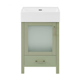 Nuvia 20-Inch Modern Bathroom Vanity With Ceramic Sink And Storage Cabinet (SAK83047)