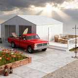 [25X33FT] Alora Heavy-Duty Double Garage Galvanized Steel Barn Shed (SAK61234)