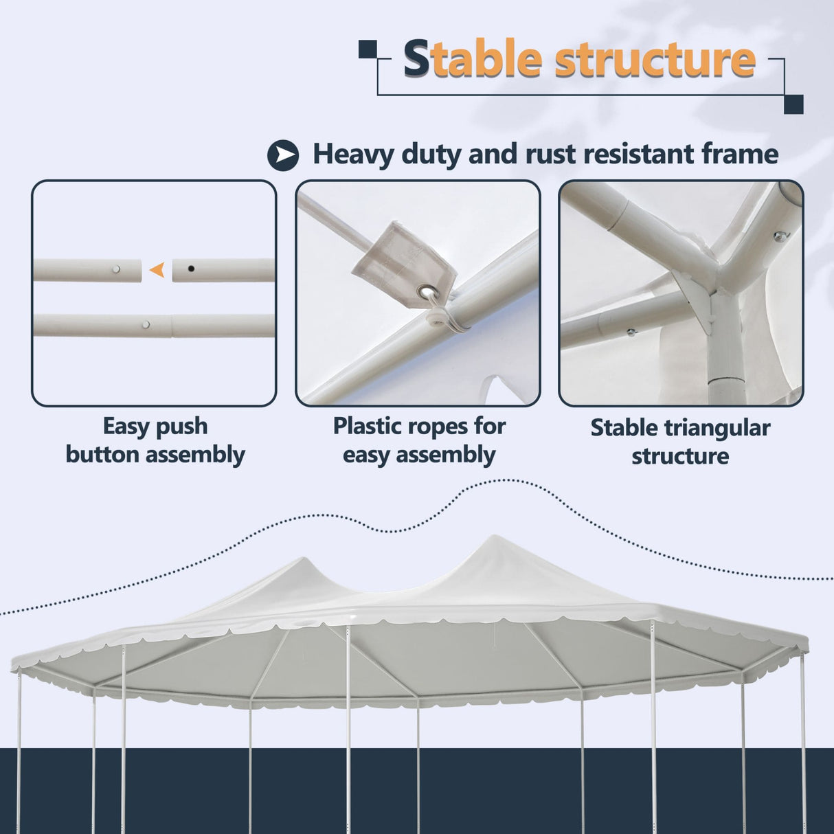 [29X21FT] Extra-Large Heavy-Duty Outdoor Waterproof Party, Wedding Tent With Steel Frame (SAK53821)