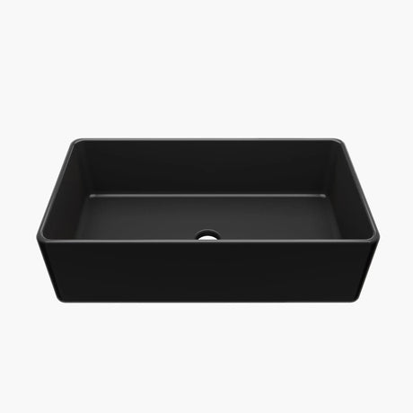 HOROW 36 Inch Sink Black Kitchen Farm Sink With Basket Strainer Model HR-S3618B
