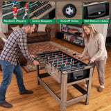 2-in-1 Swivel Game Table for Teens Adults-Brown