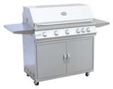 KoKoMo BBQ Grill Classic 40” 5-Burner Freestanding with Cart - 304 Stainless Steel