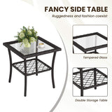 Alora 3-Piece Wicker Patio Bistro Set W/ Swivel Chairs And Table (SAK14789)