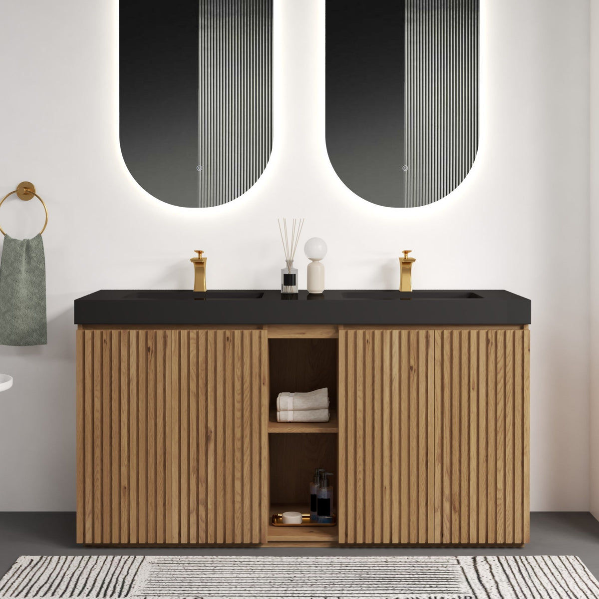 GALAN 60F Knotty Bathroom Vanity