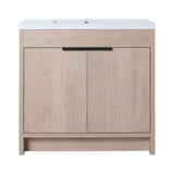 Nuvia 36-Inch Freestanding Bathroom Vanity With White Resin Sink (SAK39274)