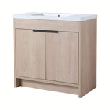 Nuvia 36-Inch Freestanding Bathroom Vanity With White Resin Sink (SAK39274)