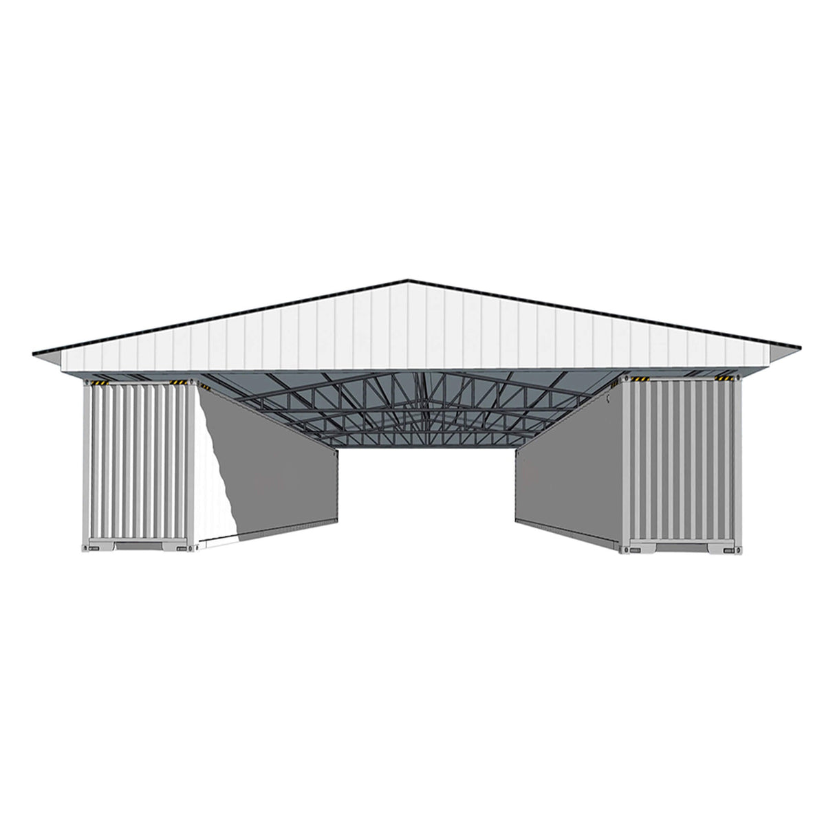 [36X40FT] Alora Heavy-Duty Weather-Resistant Galvanized Steel Container Roof Kit [No Containers] (SAK37491)