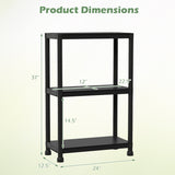 4-Tier Heavy-Duty Plastic Storage Shelves Freestanding Garage Shelving Unit