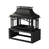Alora 40-Inch Outdoor Steel Wood-Burning Backyard Fireplace Fire Pit (SAK45758)