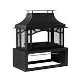 Alora 40-Inch Outdoor Steel Wood-Burning Backyard Fireplace Fire Pit (SAK45758)