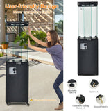 41K BTU Outdoor Propane Gas Patio Heater W/ Lockable Wheels