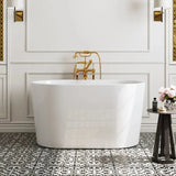 HOROW Freestanding Acrylic Bathtub 47 inch Soaking Tub Model TU47-MB-NS