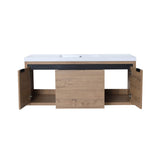 Nuvia Floating Bathroom Vanity With Resin Sink Soft Close Doors (SAK82560)