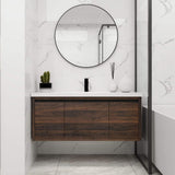 Nuvia Floating Bathroom Vanity With Resin Sink Soft Close Doors (SAK82560)