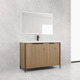 Nuvia 48-Inch Modern Light Coffee Freestanding Vanity With Resin Sink (SAK97502)