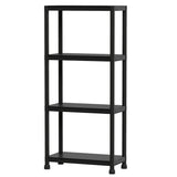 4-Tier Heavy-Duty Plastic Storage Shelves Freestanding Garage Shelving Unit