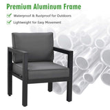 Alora 4-Piece Premium Outdoor Aluminum Furniture Set For Backyard & Poolside (SAK73532)