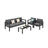 Alora 4-Piece Premium Outdoor Aluminum Furniture Set For Backyard & Poolside (SAK73532)