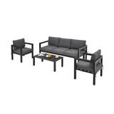 Alora 4-Piece Premium Outdoor Aluminum Furniture Set For Backyard & Poolside (SAK73532)