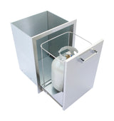 KoKoMo Outdoor Kitchen Stainless Steel Trash/Propane Pull-Out