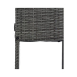 Alora 5-Piece Wicker Patio Bar Set With Cushions & Acacia Table (SAK26801)