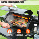 53-Inch Heavy-Duty Portable Wood Pellet BBQ Grill With Cart