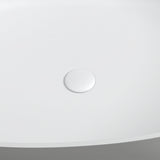 Giotto Solid Surface Soaking Bathtub in Matte White with Matte White Drain and Integrated Overflow