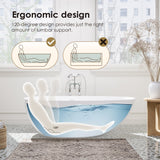 Giotto Solid Surface Soaking Bathtub in Matte White with Matte White Drain and Integrated Overflow