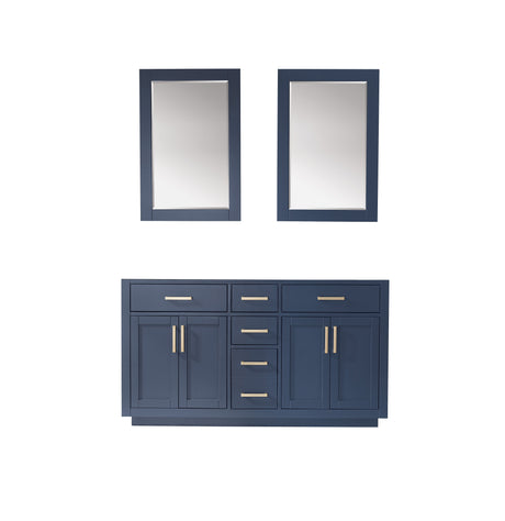 Ivy 60" Double Bathroom Vanity Cabinet Only