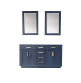 Ivy 60" Double Bathroom Vanity Cabinet Only