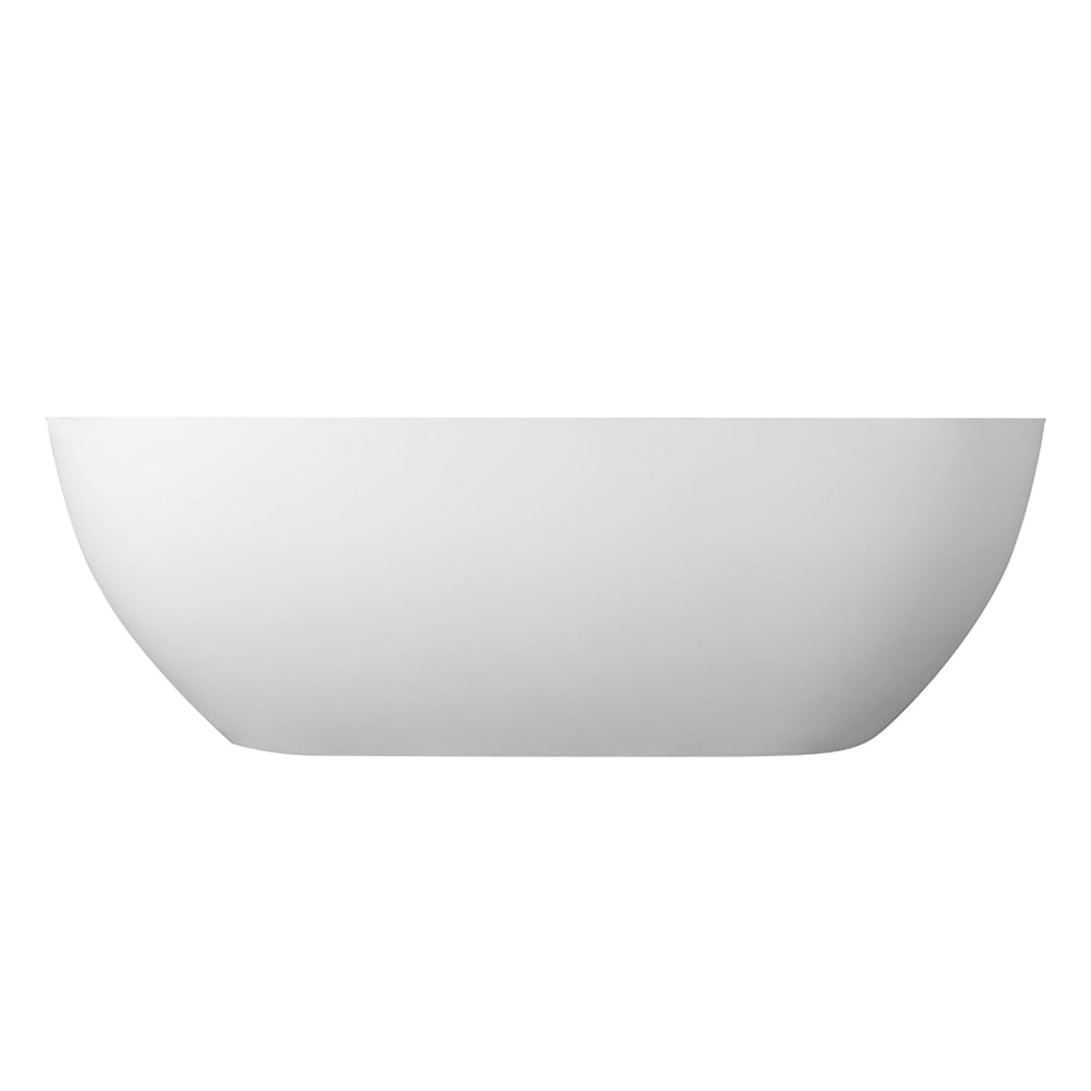 Ryder Solid Surface Soaking Bathtub in Matte White with Matte White Drain and Integrated Overflow