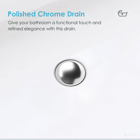 Clarity&main 67" x 32" Flatbottom Freestanding Acrylic Soaking Bathtub in Glossy White with Drain and Integrated Overflow