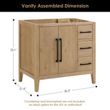 Laurel 36"/48"/60"/72" single/double vanity cabinet without top
