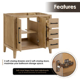 Laurel 36"/48"/60"/72" single/double vanity cabinet without top