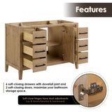 Laurel 36"/48"/60"/72" single/double vanity cabinet without top
