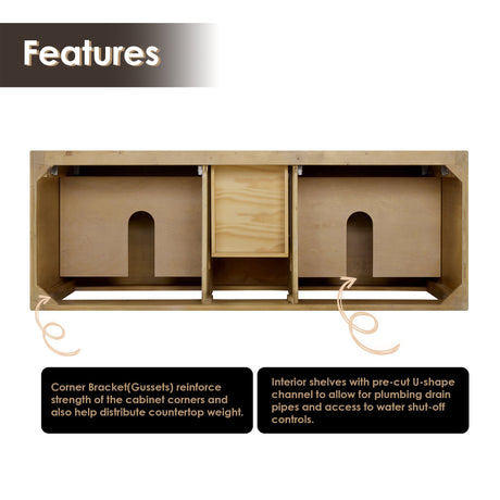 Laurel 36"/48"/60"/72" single/double vanity cabinet without top