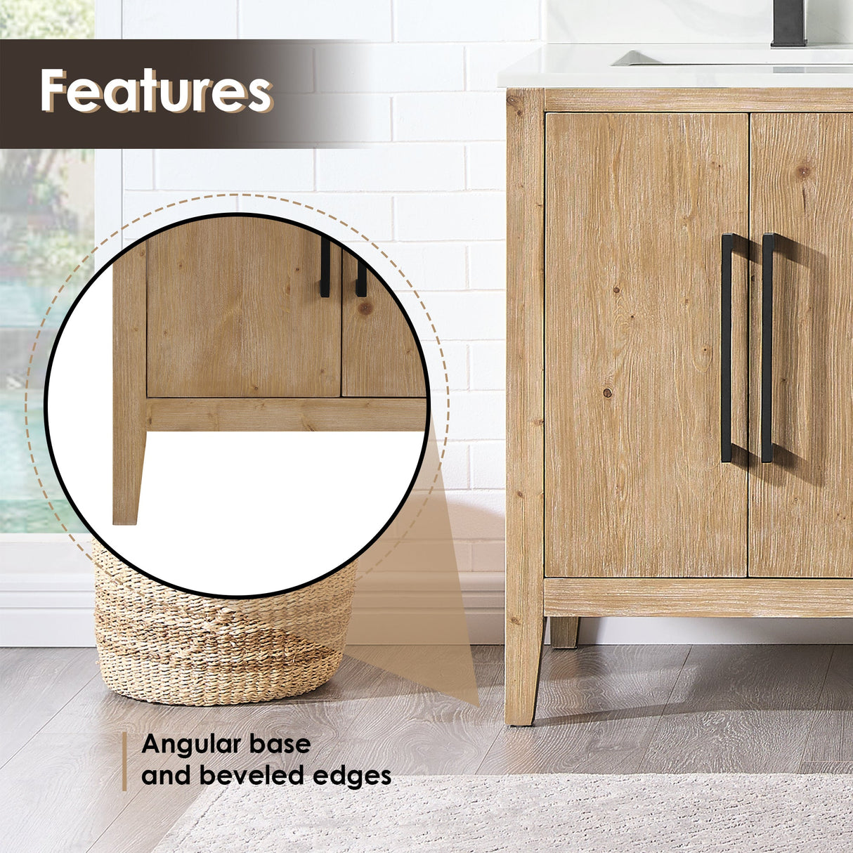 Laurel 36"/48"/60"/72" single/double vanity cabinet without top