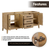 Laurel 36"/48"/60"/72" single/double vanity cabinet without top