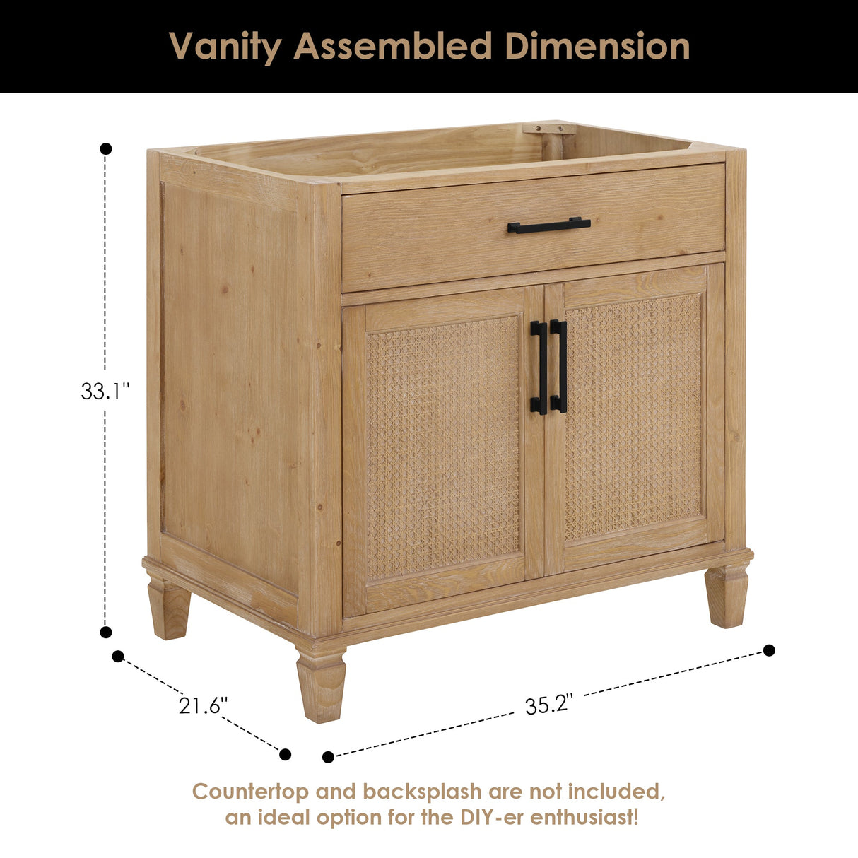 Solana 36"/48"/60"/72" single/double vanity without top